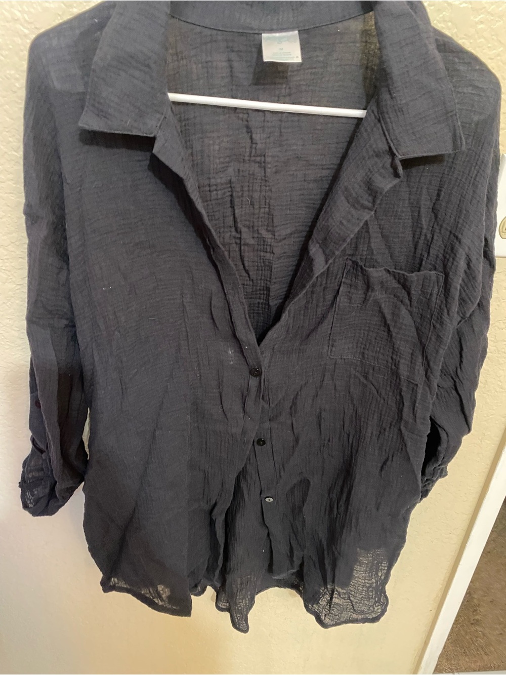 Kona Sol Black Lightweight Button-Up Shirt Jacket